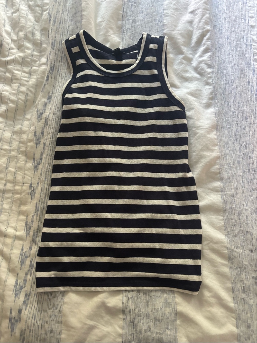 J. Crew Black and White Striped Tank